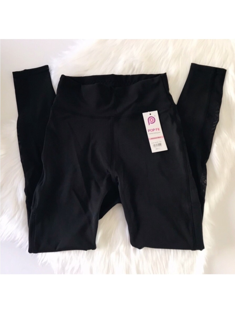 POP Fit Mesh Panel with Pockets Yoga Sport Pant Legging Small